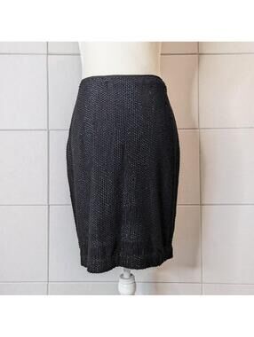 Vintage 90s deadstock Pamela Dennis stretch silk heavy beaded slip skirt